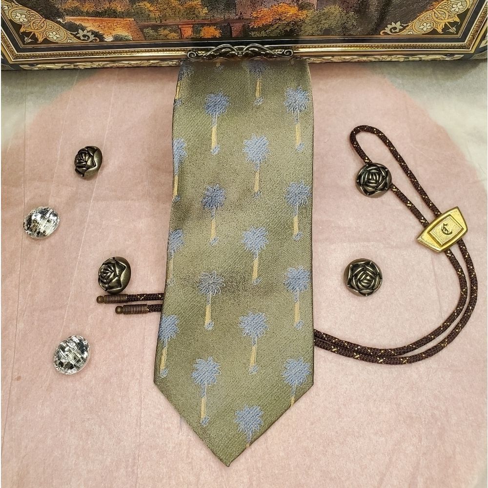 Tropical By Tango palm tree neck tie - Picture 6 of 6